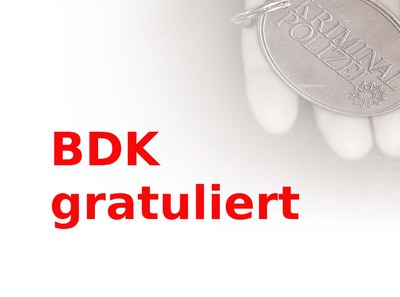 BDK BW gratuliert Lt. PD Dettweiler und Lt. KD Schreiber