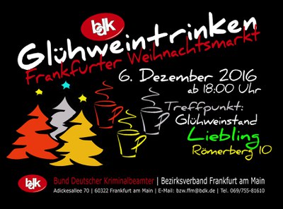 BDK Glühweintrinken auf dem Frankfurter Weihnachtsmarkt
