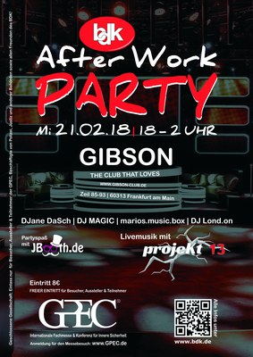 BDK AfterWorkParty bei der GPEC| 21.02.18 | Frankfurt am Main