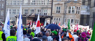 Einkommensrunde 2019: Streik und Demo in Bremen