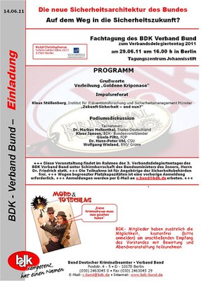 Einladung zur Fachtagung am 29.06.11 in Berlin-Spandau