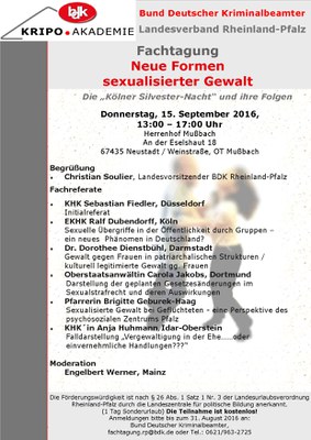 Fachtagung  Neue Formen  sexualisierter Gewalt