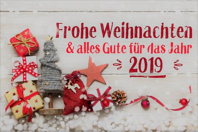 Frohe Weihnachten und ein glückliches und gesundes 2019