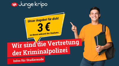 K-Direkteinsteiger: Jetzt Mitglied in der Jungen Kripo werden & alle Vorteile genießen! Der BDK ist eure Berufsvertretung!