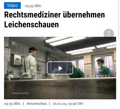 Leichenschau in Hessen - Frankfurter Modellversuch Vorbild für ganz Hessen!?