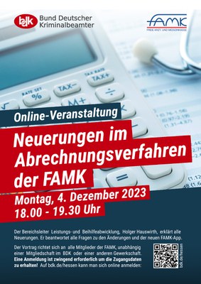 ONLINE-VERANSTALTUNG AM 04.12.2023: Neuerungen im Abrechnungsverfahren der Freien Arzt- und Medizinkasse