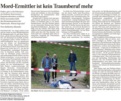 "Mord-Ermittler ist kein Traumberuf mehr"