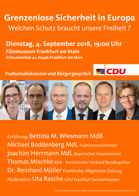 Vorankündigung, Podiumsdiskussion in Frankfurt / Main