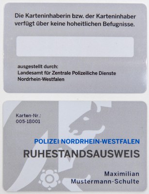 Polizei-Ruheständler erhalten eigene Ausweise