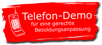 Telefon-Demo zur Besoldungsanpassung