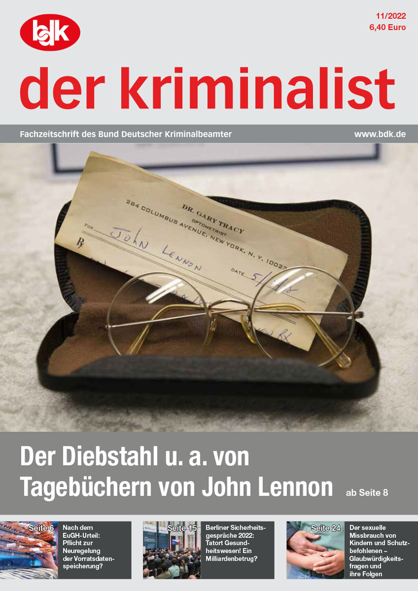 Der Kriminalist 11-2022 — Bund Deutscher Kriminalbeamter E.V.